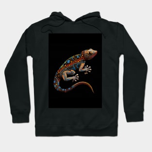 Aboriginal Art Inspired Lizard dot art painting Hoodie